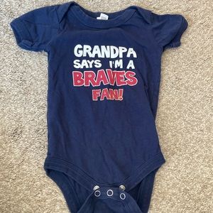 ⚾️Atlanta Braves Baby Onesie Sz 6- 12M⚾️
